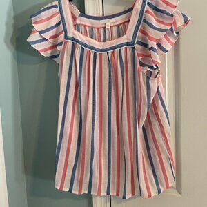 LC Lauren Conrad Striped Boho Top XL